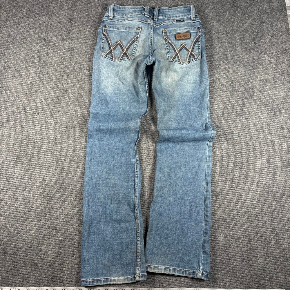 Wrangler Bootcut Jeans Womens 3x32 Blue Fair Embroidered Pockets 09MWZDW
